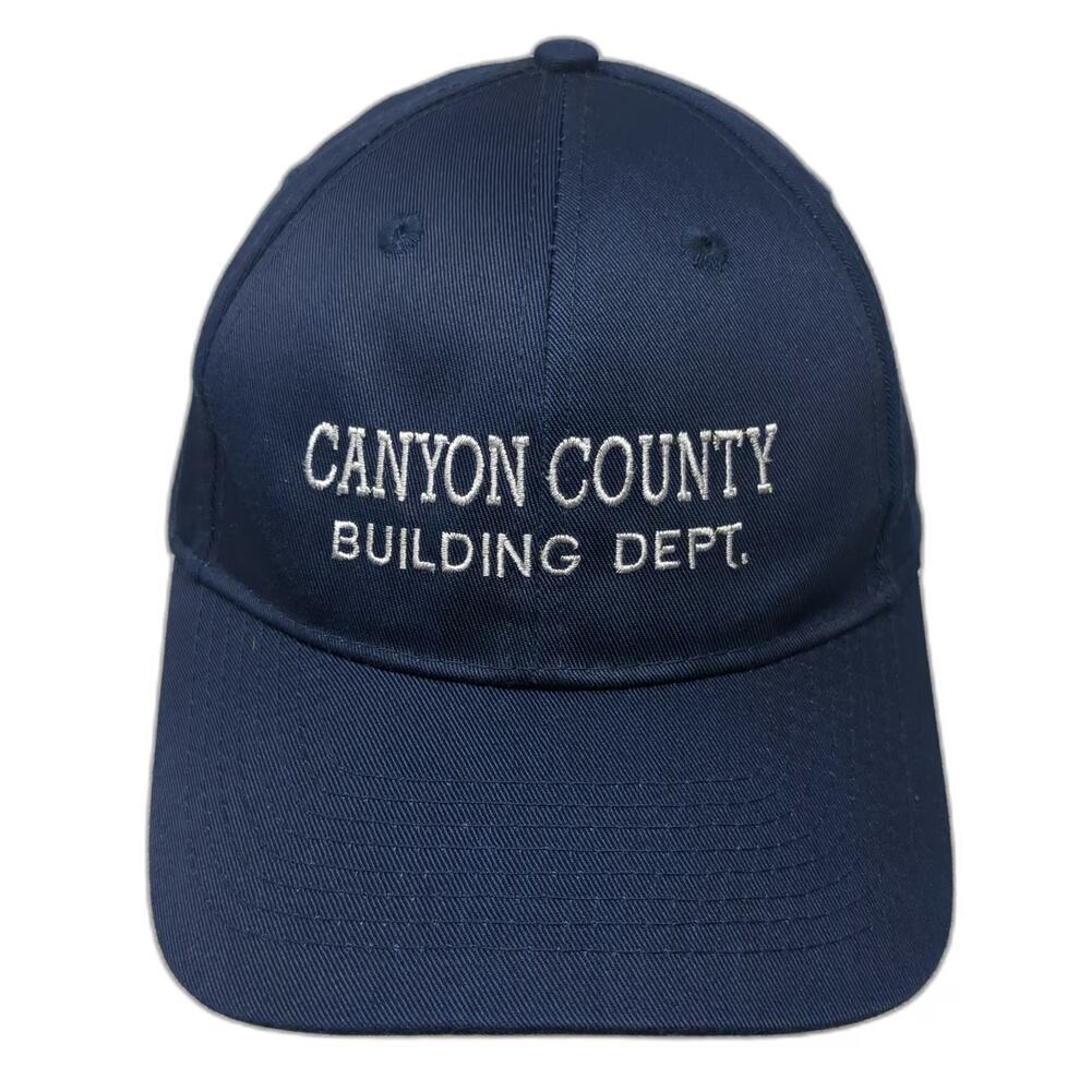 Port Authority Baseball Cap Blue One Size Canyon County Building Dept Crew Hat